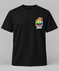 Endee Colour Chest Mascot T-Shirt — black