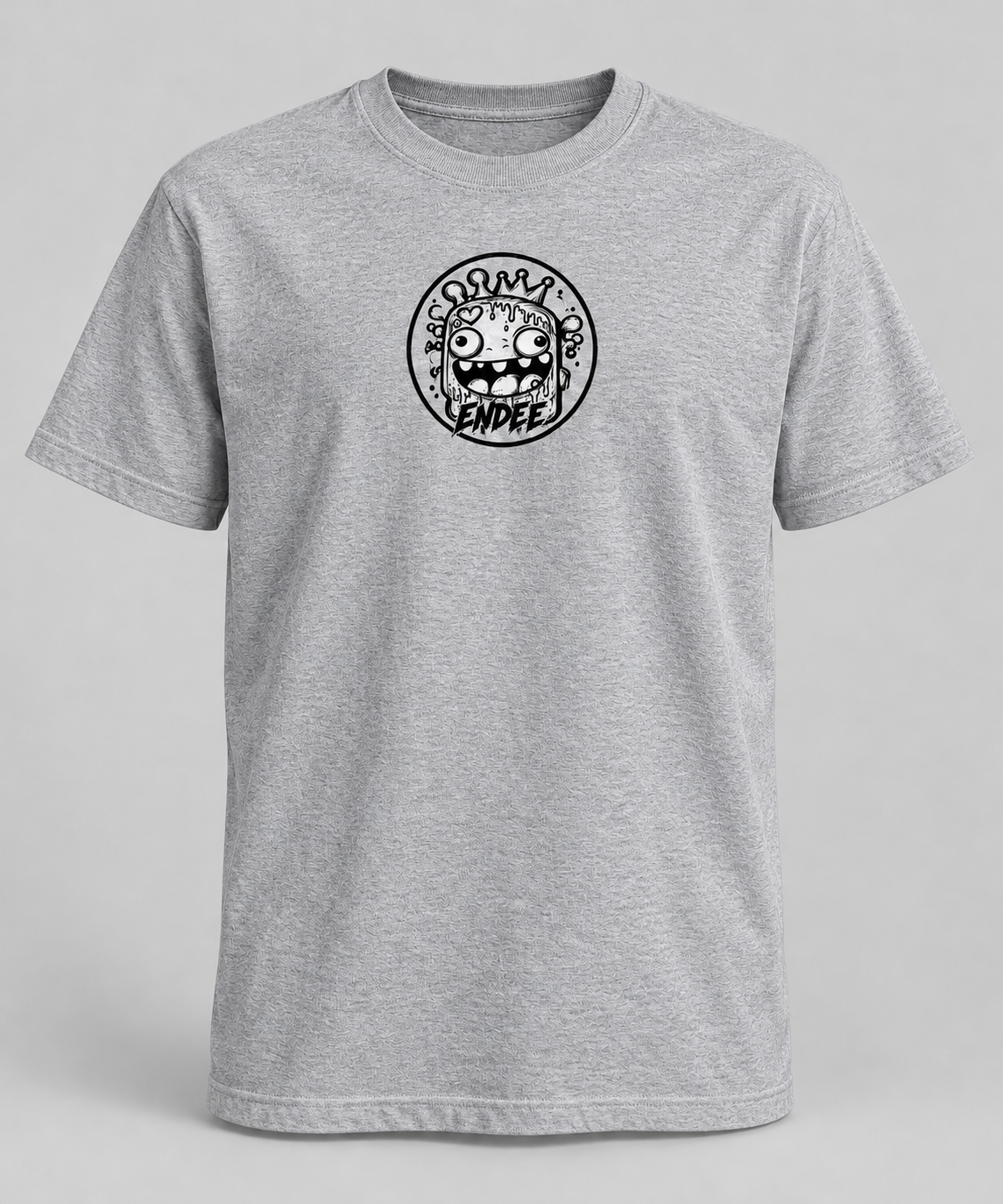 Endee Mascot Badge T-Shirt — grey