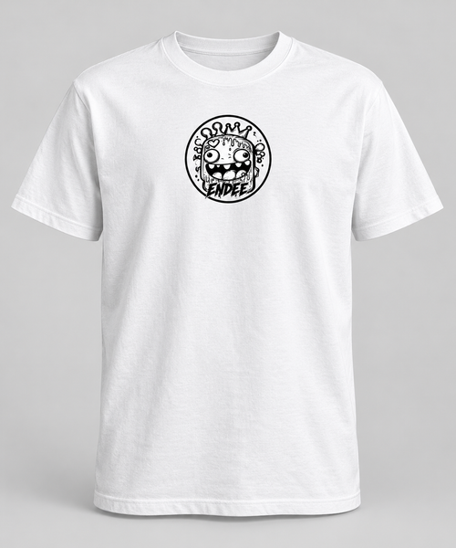 Endee Mascot Badge T-Shirt — white