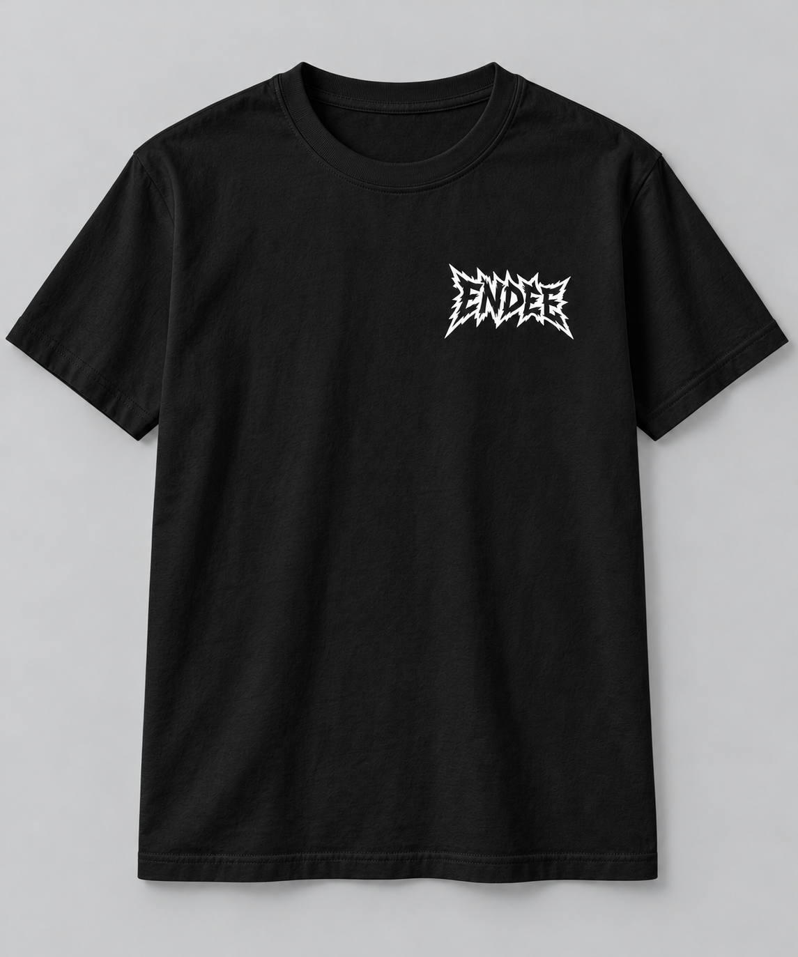 Endee Mono Chest Logo T-Shirt — black