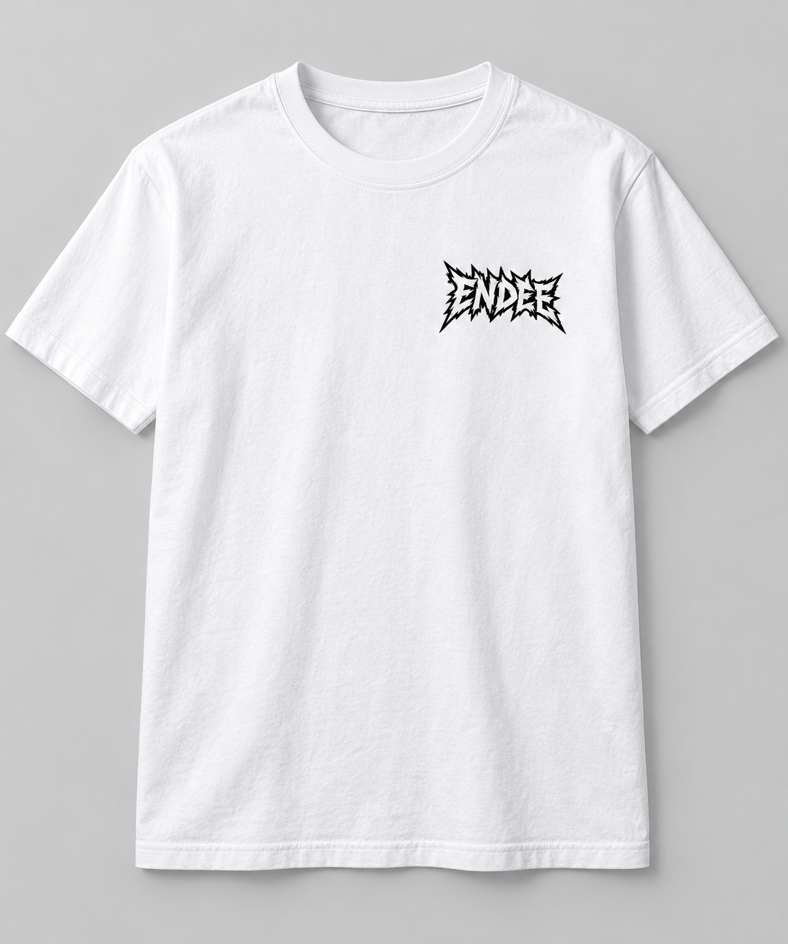 Endee Mono Chest Logo T-Shirt — white