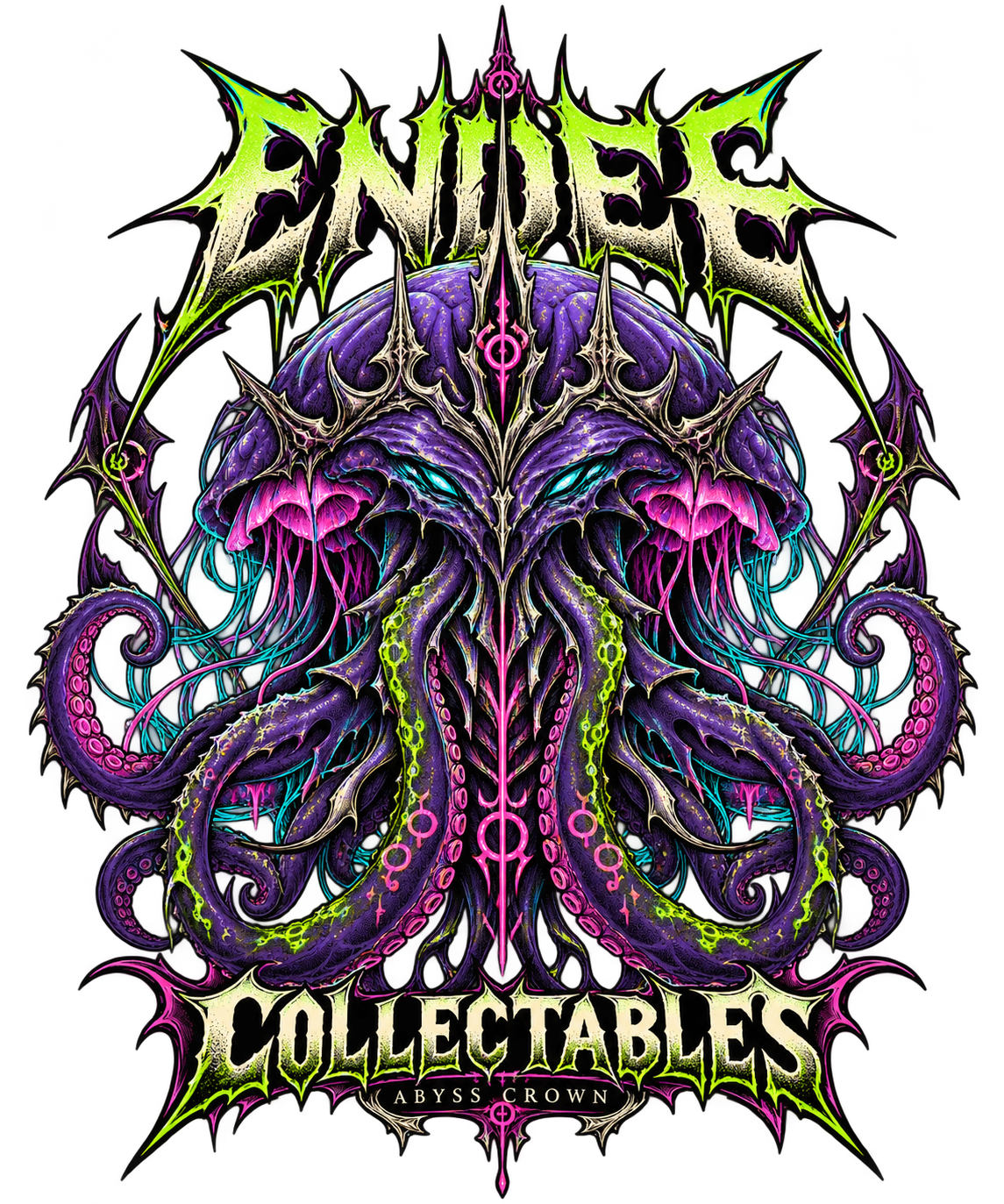 Abyss Crown shirt design artwork on transparent background