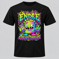 Endee Monster neon graphic design on black Endee Collectables T-shirt